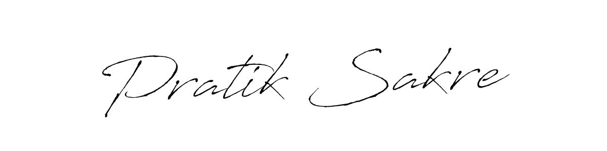 How to make Pratik Sakre name signature. Use Antro_Vectra style for creating short signs online. This is the latest handwritten sign. Pratik Sakre signature style 6 images and pictures png