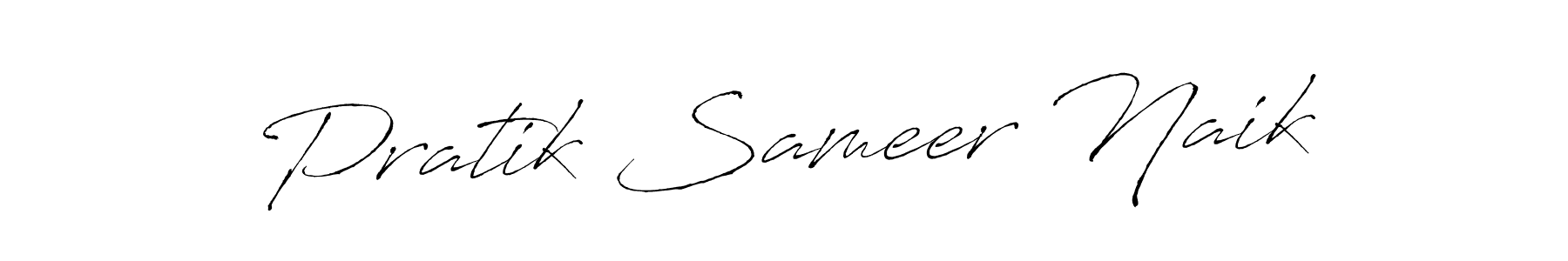 Create a beautiful signature design for name Pratik Sameer Naik. With this signature (Antro_Vectra) fonts, you can make a handwritten signature for free. Pratik Sameer Naik signature style 6 images and pictures png