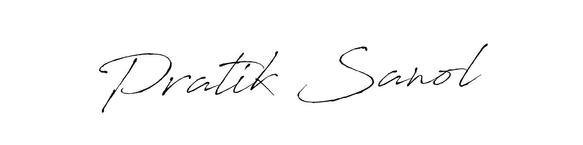 Antro_Vectra is a professional signature style that is perfect for those who want to add a touch of class to their signature. It is also a great choice for those who want to make their signature more unique. Get Pratik Sanol name to fancy signature for free. Pratik Sanol signature style 6 images and pictures png