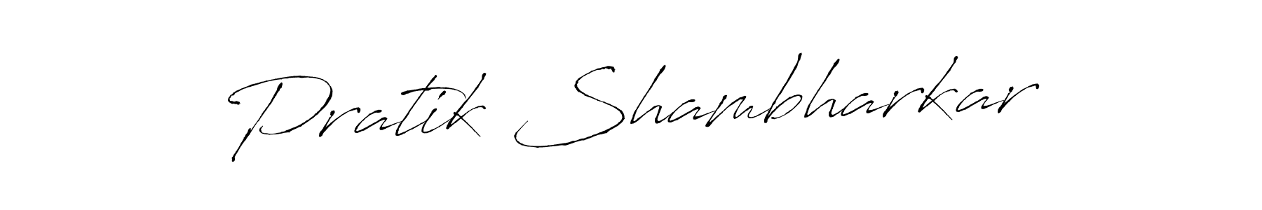 Make a beautiful signature design for name Pratik Shambharkar. With this signature (Antro_Vectra) style, you can create a handwritten signature for free. Pratik Shambharkar signature style 6 images and pictures png