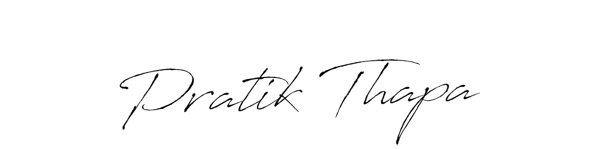 Pratik Thapa stylish signature style. Best Handwritten Sign (Antro_Vectra) for my name. Handwritten Signature Collection Ideas for my name Pratik Thapa. Pratik Thapa signature style 6 images and pictures png