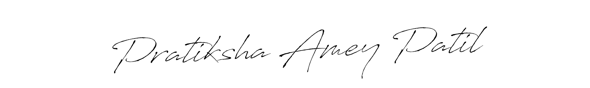 Pratiksha Amey Patil stylish signature style. Best Handwritten Sign (Antro_Vectra) for my name. Handwritten Signature Collection Ideas for my name Pratiksha Amey Patil. Pratiksha Amey Patil signature style 6 images and pictures png