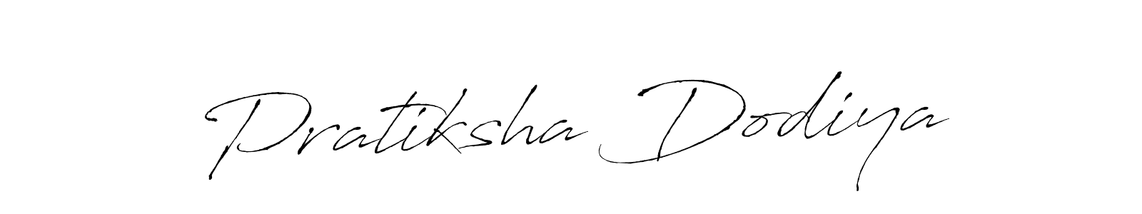 Also we have Pratiksha Dodiya name is the best signature style. Create professional handwritten signature collection using Antro_Vectra autograph style. Pratiksha Dodiya signature style 6 images and pictures png