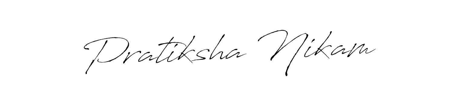 if you are searching for the best signature style for your name Pratiksha Nikam. so please give up your signature search. here we have designed multiple signature styles  using Antro_Vectra. Pratiksha Nikam signature style 6 images and pictures png