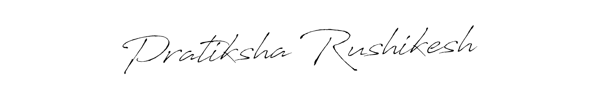 How to make Pratiksha Rushikesh name signature. Use Antro_Vectra style for creating short signs online. This is the latest handwritten sign. Pratiksha Rushikesh signature style 6 images and pictures png