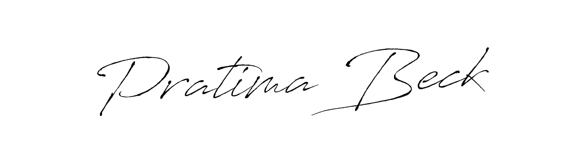 Antro_Vectra is a professional signature style that is perfect for those who want to add a touch of class to their signature. It is also a great choice for those who want to make their signature more unique. Get Pratima Beck name to fancy signature for free. Pratima Beck signature style 6 images and pictures png