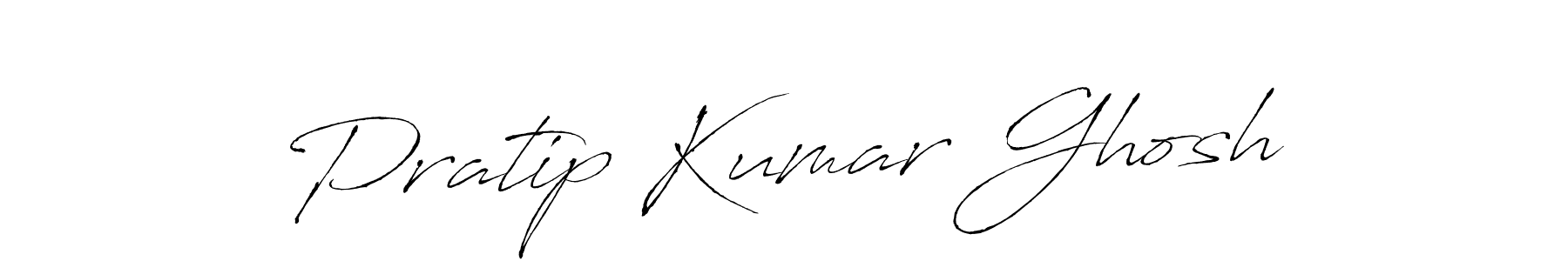 How to make Pratip Kumar Ghosh name signature. Use Antro_Vectra style for creating short signs online. This is the latest handwritten sign. Pratip Kumar Ghosh signature style 6 images and pictures png