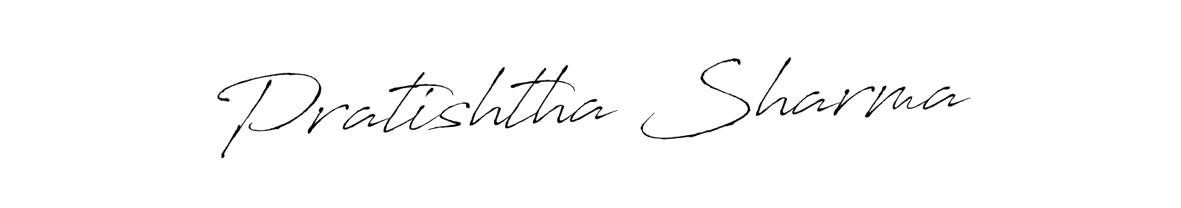 Make a beautiful signature design for name Pratishtha Sharma. With this signature (Antro_Vectra) style, you can create a handwritten signature for free. Pratishtha Sharma signature style 6 images and pictures png