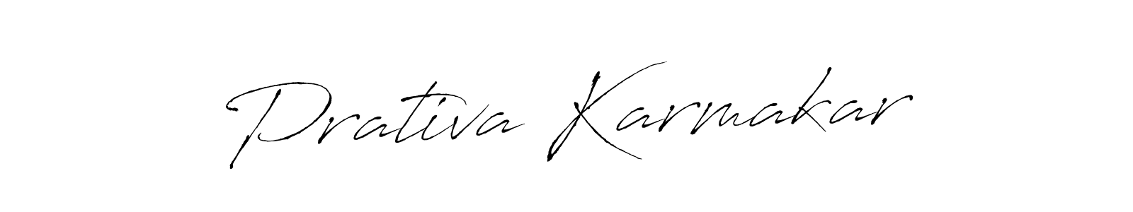 The best way (Antro_Vectra) to make a short signature is to pick only two or three words in your name. The name Prativa Karmakar include a total of six letters. For converting this name. Prativa Karmakar signature style 6 images and pictures png