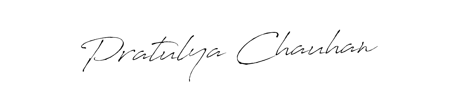 Design your own signature with our free online signature maker. With this signature software, you can create a handwritten (Antro_Vectra) signature for name Pratulya Chauhan. Pratulya Chauhan signature style 6 images and pictures png