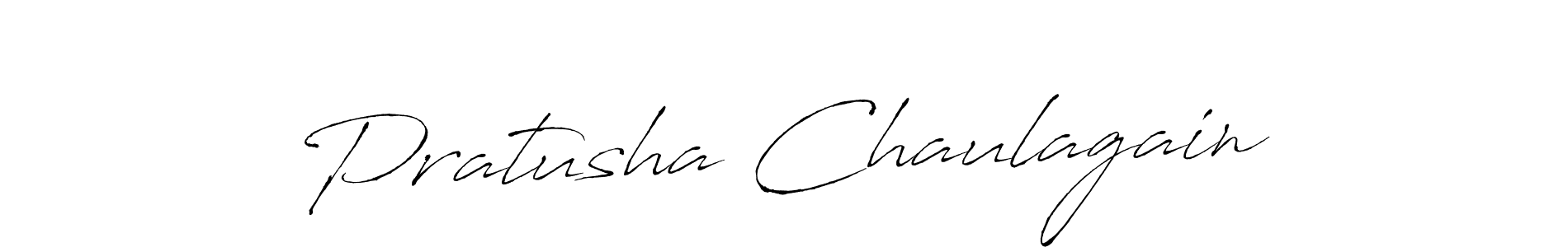 Make a beautiful signature design for name Pratusha Chaulagain. With this signature (Antro_Vectra) style, you can create a handwritten signature for free. Pratusha Chaulagain signature style 6 images and pictures png