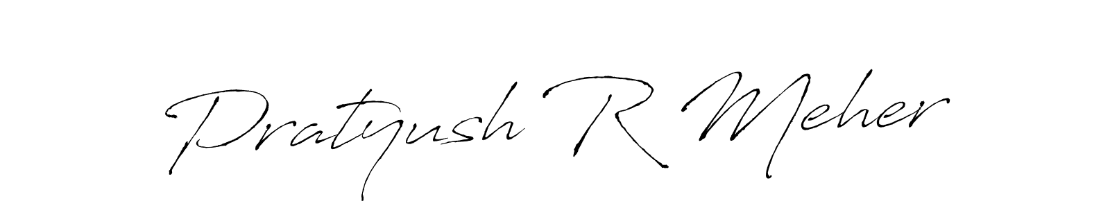 Antro_Vectra is a professional signature style that is perfect for those who want to add a touch of class to their signature. It is also a great choice for those who want to make their signature more unique. Get Pratyush R Meher name to fancy signature for free. Pratyush R Meher signature style 6 images and pictures png