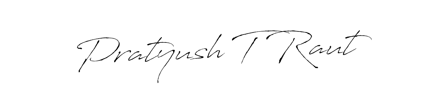 You should practise on your own different ways (Antro_Vectra) to write your name (Pratyush T Raut) in signature. don't let someone else do it for you. Pratyush T Raut signature style 6 images and pictures png