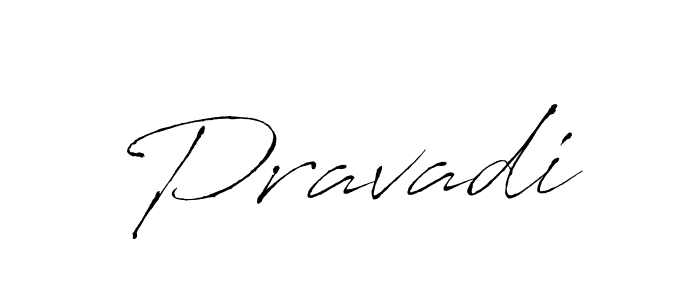 How to make Pravadi name signature. Use Antro_Vectra style for creating short signs online. This is the latest handwritten sign. Pravadi signature style 6 images and pictures png