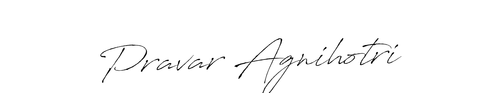 Antro_Vectra is a professional signature style that is perfect for those who want to add a touch of class to their signature. It is also a great choice for those who want to make their signature more unique. Get Pravar Agnihotri name to fancy signature for free. Pravar Agnihotri signature style 6 images and pictures png