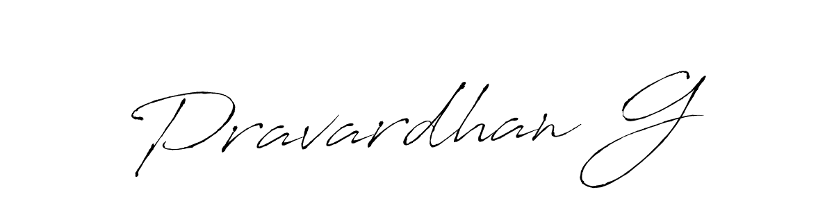 Design your own signature with our free online signature maker. With this signature software, you can create a handwritten (Antro_Vectra) signature for name Pravardhan G. Pravardhan G signature style 6 images and pictures png