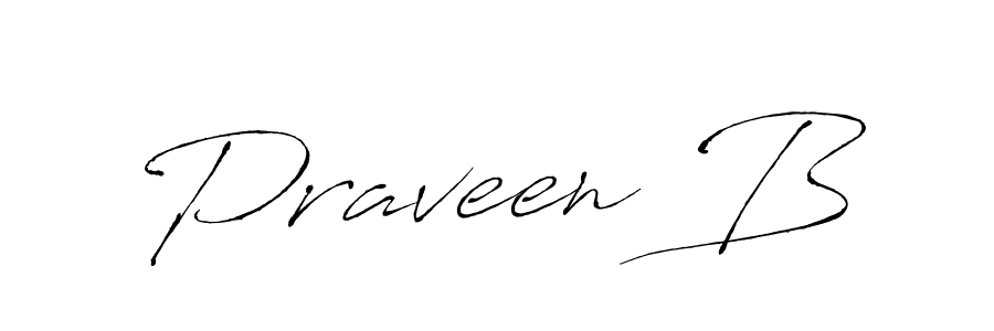 The best way (Antro_Vectra) to make a short signature is to pick only two or three words in your name. The name Praveen B include a total of six letters. For converting this name. Praveen B signature style 6 images and pictures png