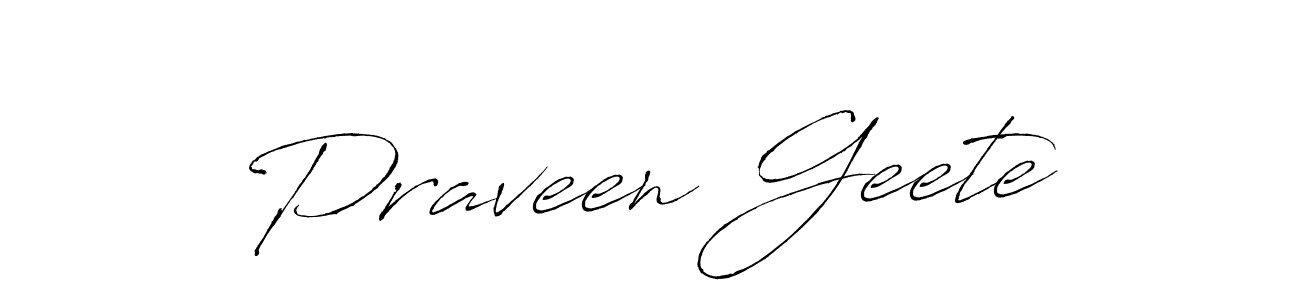 Praveen Geete stylish signature style. Best Handwritten Sign (Antro_Vectra) for my name. Handwritten Signature Collection Ideas for my name Praveen Geete. Praveen Geete signature style 6 images and pictures png