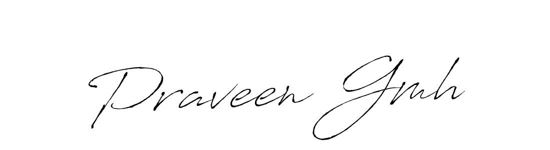 The best way (Antro_Vectra) to make a short signature is to pick only two or three words in your name. The name Praveen Gmh include a total of six letters. For converting this name. Praveen Gmh signature style 6 images and pictures png