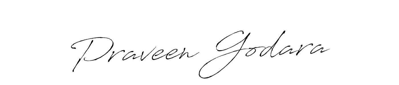 Praveen Godara stylish signature style. Best Handwritten Sign (Antro_Vectra) for my name. Handwritten Signature Collection Ideas for my name Praveen Godara. Praveen Godara signature style 6 images and pictures png