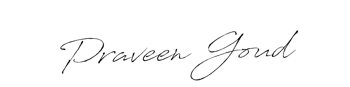 Make a beautiful signature design for name Praveen Goud. With this signature (Antro_Vectra) style, you can create a handwritten signature for free. Praveen Goud signature style 6 images and pictures png