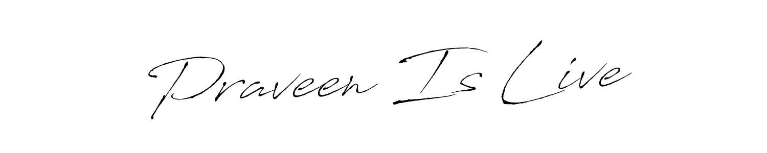 Antro_Vectra is a professional signature style that is perfect for those who want to add a touch of class to their signature. It is also a great choice for those who want to make their signature more unique. Get Praveen Is Live name to fancy signature for free. Praveen Is Live signature style 6 images and pictures png