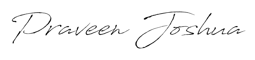 Try this chic Praveen Joshua handwritten sign style. Using Antro_Vectra font elements, it gives your name a sleek, memorable identity. Praveen Joshua signature style 6 images and pictures png