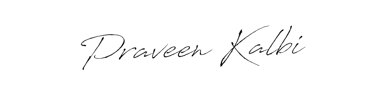 How to make Praveen Kalbi name signature. Use Antro_Vectra style for creating short signs online. This is the latest handwritten sign. Praveen Kalbi signature style 6 images and pictures png