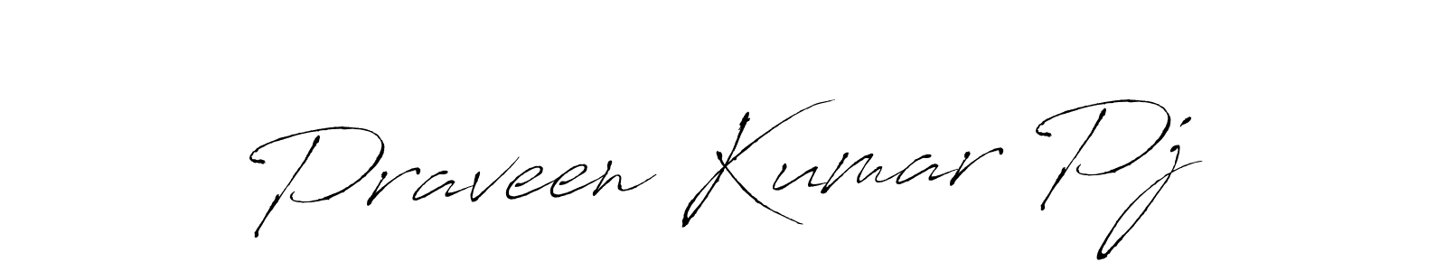 Design your own signature with our free online signature maker. With this signature software, you can create a handwritten (Antro_Vectra) signature for name Praveen Kumar Pj. Praveen Kumar Pj signature style 6 images and pictures png