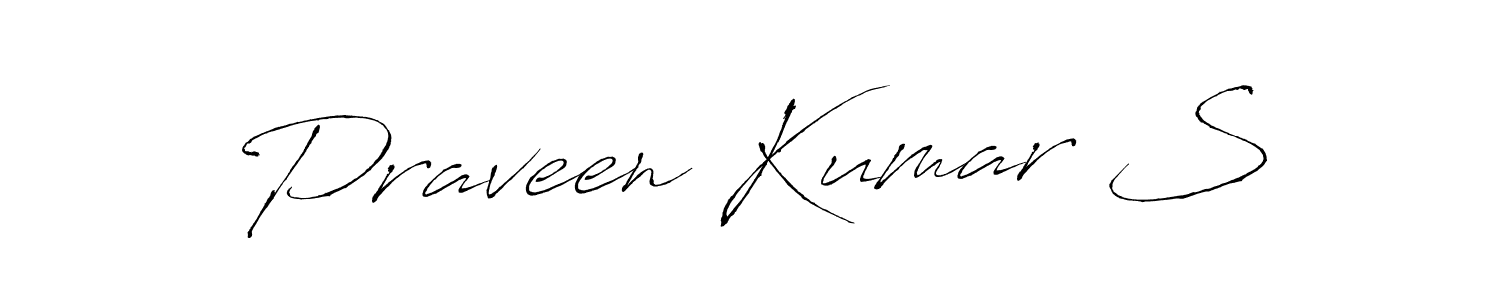 Make a beautiful signature design for name Praveen Kumar S. With this signature (Antro_Vectra) style, you can create a handwritten signature for free. Praveen Kumar S signature style 6 images and pictures png