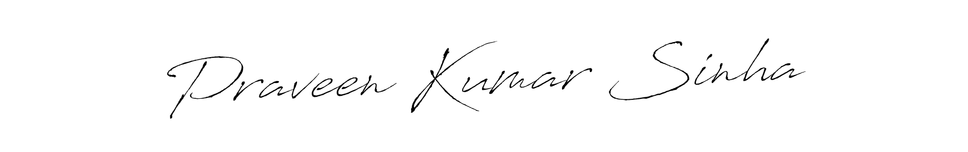 How to make Praveen Kumar Sinha name signature. Use Antro_Vectra style for creating short signs online. This is the latest handwritten sign. Praveen Kumar Sinha signature style 6 images and pictures png