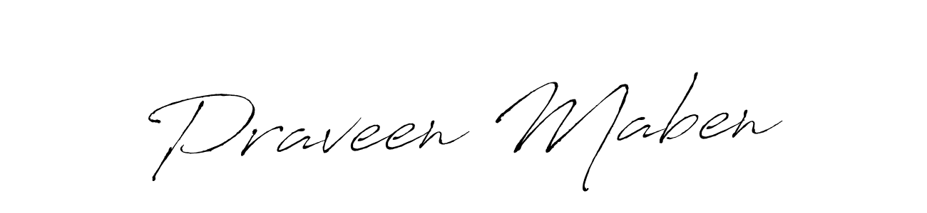 Use a signature maker to create a handwritten signature online. With this signature software, you can design (Antro_Vectra) your own signature for name Praveen Maben. Praveen Maben signature style 6 images and pictures png