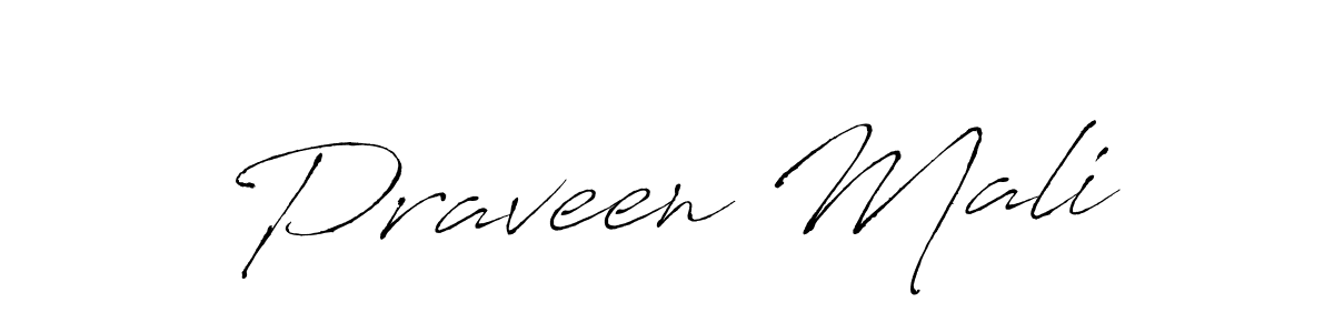 Praveen Mali stylish signature style. Best Handwritten Sign (Antro_Vectra) for my name. Handwritten Signature Collection Ideas for my name Praveen Mali. Praveen Mali signature style 6 images and pictures png