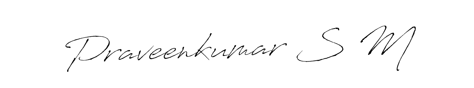 Use a signature maker to create a handwritten signature online. With this signature software, you can design (Antro_Vectra) your own signature for name Praveenkumar S M. Praveenkumar S M signature style 6 images and pictures png