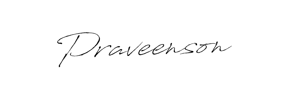 Use a signature maker to create a handwritten signature online. With this signature software, you can design (Antro_Vectra) your own signature for name Praveenson. Praveenson signature style 6 images and pictures png