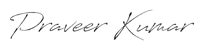 The Antro_Vectra handwriting style adds charm and authenticity to name Praveer Kumar. A wonderful choice for personal thank-you notes. Praveer Kumar signature style 6 images and pictures png