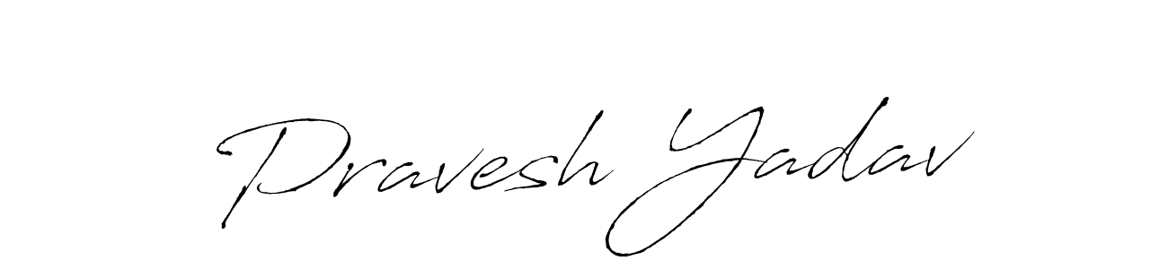 Design your own signature with our free online signature maker. With this signature software, you can create a handwritten (Antro_Vectra) signature for name Pravesh Yadav. Pravesh Yadav signature style 6 images and pictures png