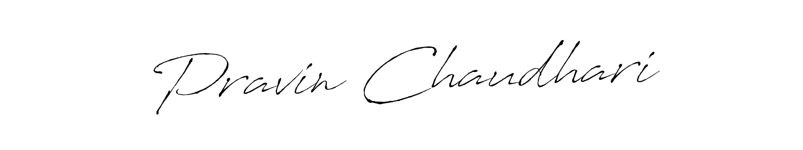 How to make Pravin Chaudhari name signature. Use Antro_Vectra style for creating short signs online. This is the latest handwritten sign. Pravin Chaudhari signature style 6 images and pictures png