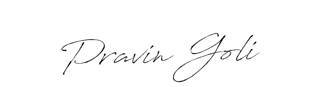 How to make Pravin Goli signature? Antro_Vectra is a professional autograph style. Create handwritten signature for Pravin Goli name. Pravin Goli signature style 6 images and pictures png