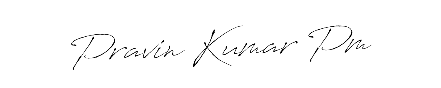 Also we have Pravin Kumar Pm name is the best signature style. Create professional handwritten signature collection using Antro_Vectra autograph style. Pravin Kumar Pm signature style 6 images and pictures png