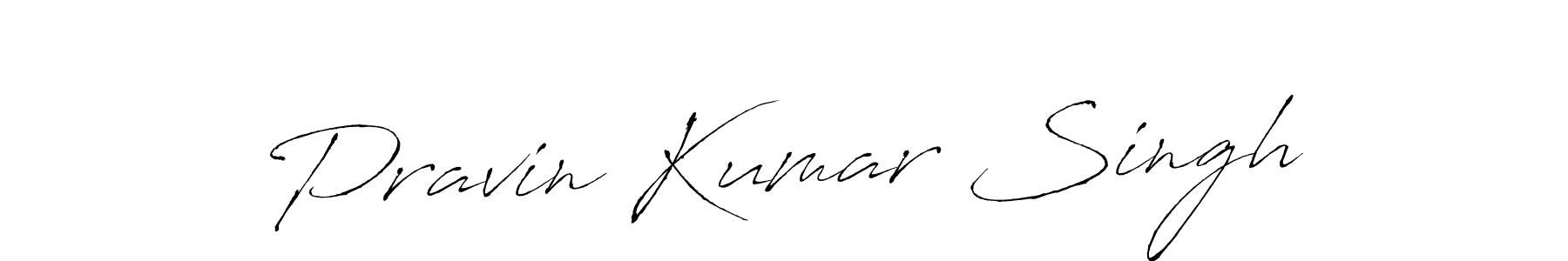 Create a beautiful signature design for name Pravin Kumar Singh. With this signature (Antro_Vectra) fonts, you can make a handwritten signature for free. Pravin Kumar Singh signature style 6 images and pictures png