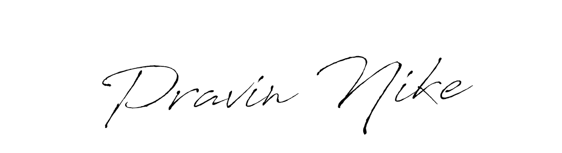 Design your own signature with our free online signature maker. With this signature software, you can create a handwritten (Antro_Vectra) signature for name Pravin Nike. Pravin Nike signature style 6 images and pictures png