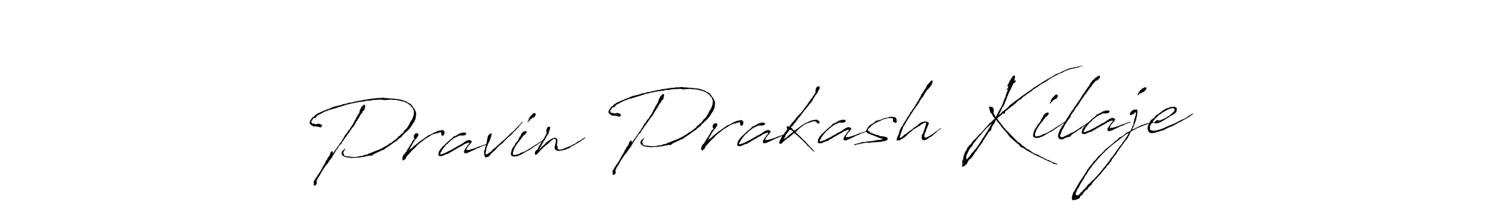 Make a beautiful signature design for name Pravin Prakash Kilaje. With this signature (Antro_Vectra) style, you can create a handwritten signature for free. Pravin Prakash Kilaje signature style 6 images and pictures png