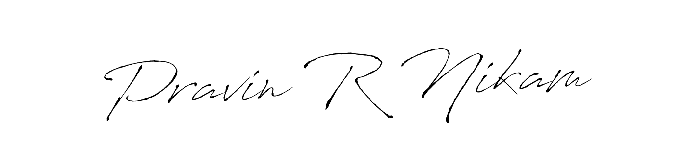 Also You can easily find your signature by using the search form. We will create Pravin R Nikam name handwritten signature images for you free of cost using Antro_Vectra sign style. Pravin R Nikam signature style 6 images and pictures png