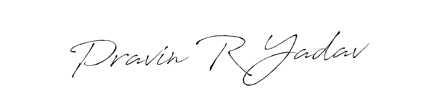 Create a beautiful signature design for name Pravin R Yadav. With this signature (Antro_Vectra) fonts, you can make a handwritten signature for free. Pravin R Yadav signature style 6 images and pictures png