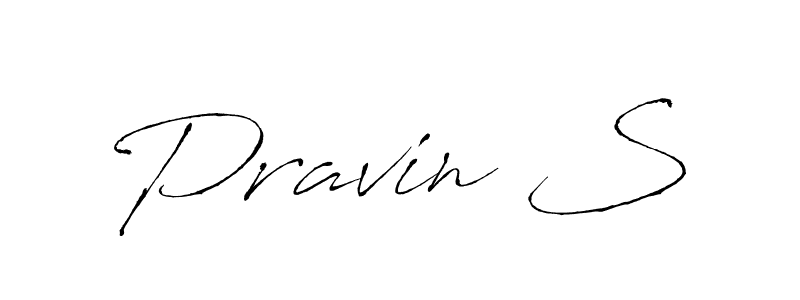 Design your own signature with our free online signature maker. With this signature software, you can create a handwritten (Antro_Vectra) signature for name Pravin S. Pravin S signature style 6 images and pictures png