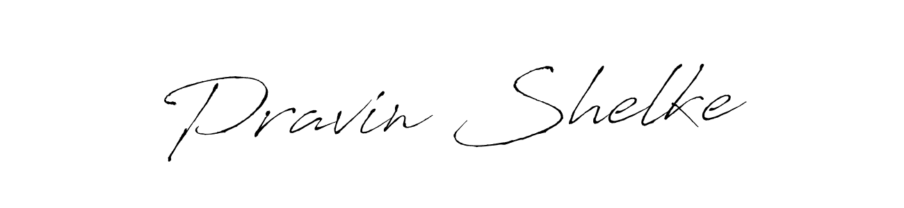 How to make Pravin Shelke name signature. Use Antro_Vectra style for creating short signs online. This is the latest handwritten sign. Pravin Shelke signature style 6 images and pictures png