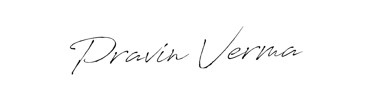 How to make Pravin Verma name signature. Use Antro_Vectra style for creating short signs online. This is the latest handwritten sign. Pravin Verma signature style 6 images and pictures png