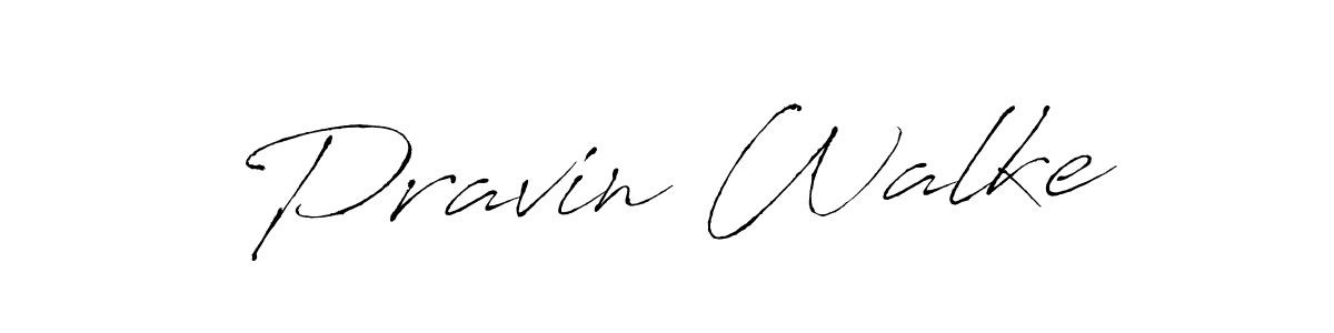 How to make Pravin Walke name signature. Use Antro_Vectra style for creating short signs online. This is the latest handwritten sign. Pravin Walke signature style 6 images and pictures png