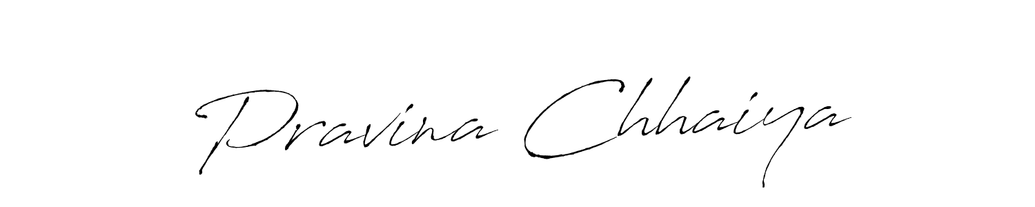 Use a signature maker to create a handwritten signature online. With this signature software, you can design (Antro_Vectra) your own signature for name Pravina Chhaiya. Pravina Chhaiya signature style 6 images and pictures png